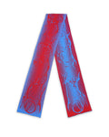 Thorn Scarf / XXL / Red&blue