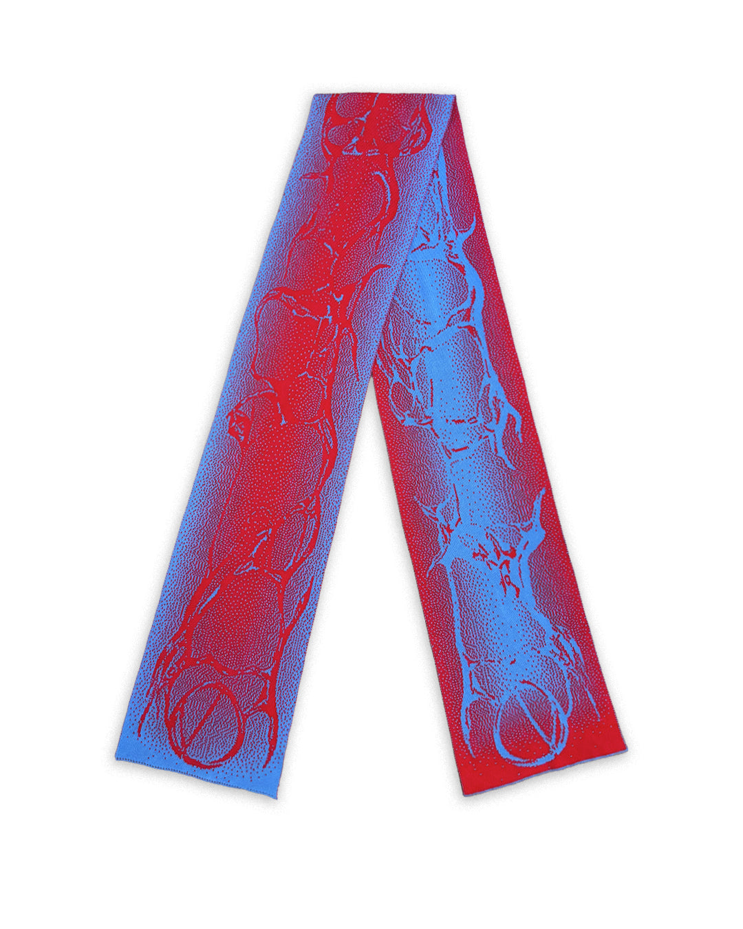 Thorn Scarf / XXL / Red&blue