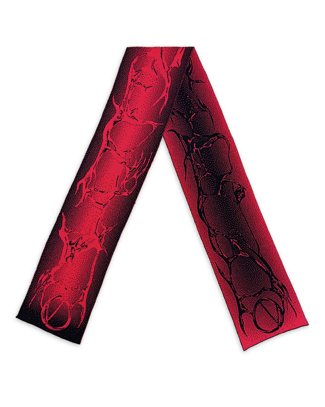 Thorn Scarf / XXL / Black&red