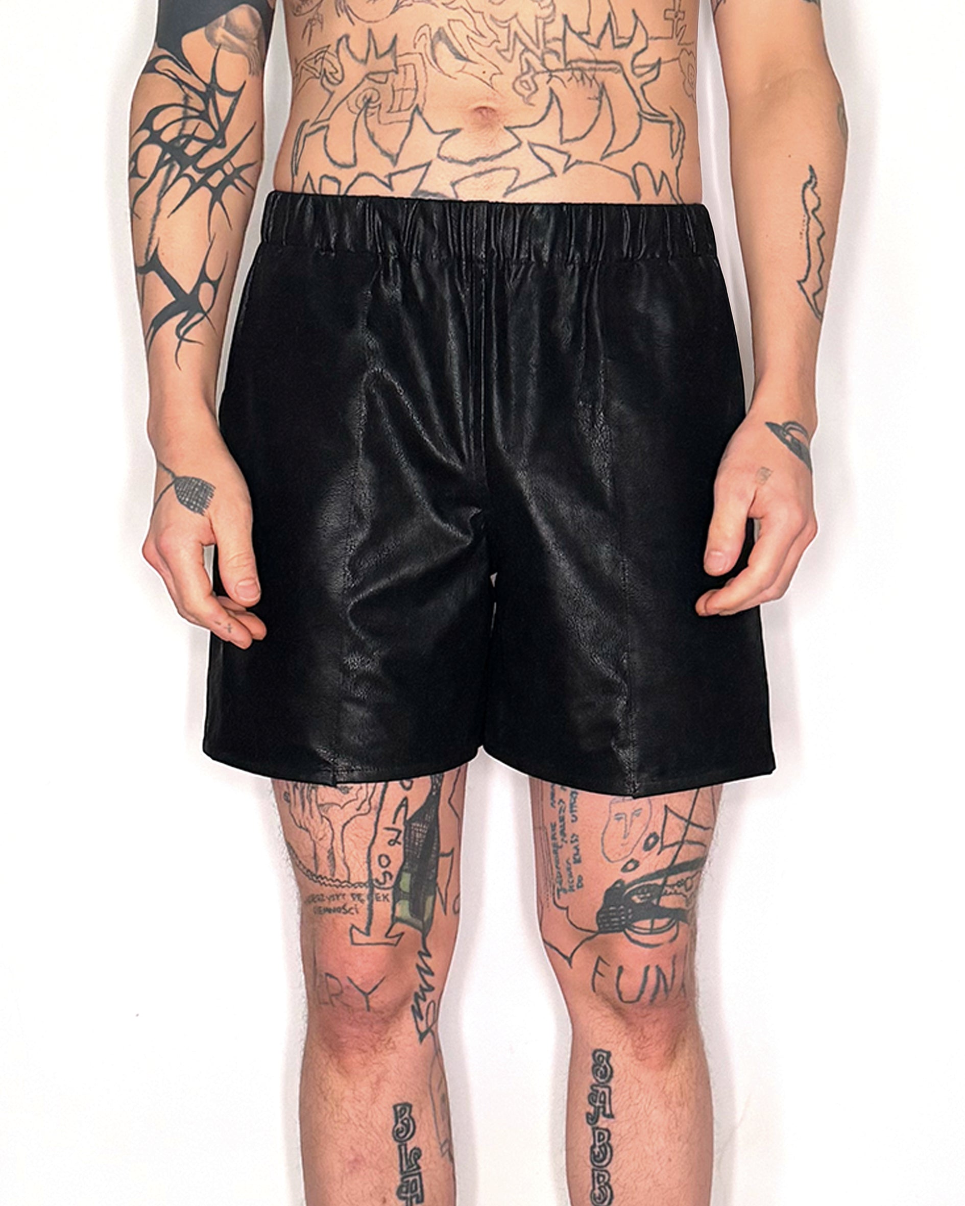 Faux Leather Shorts